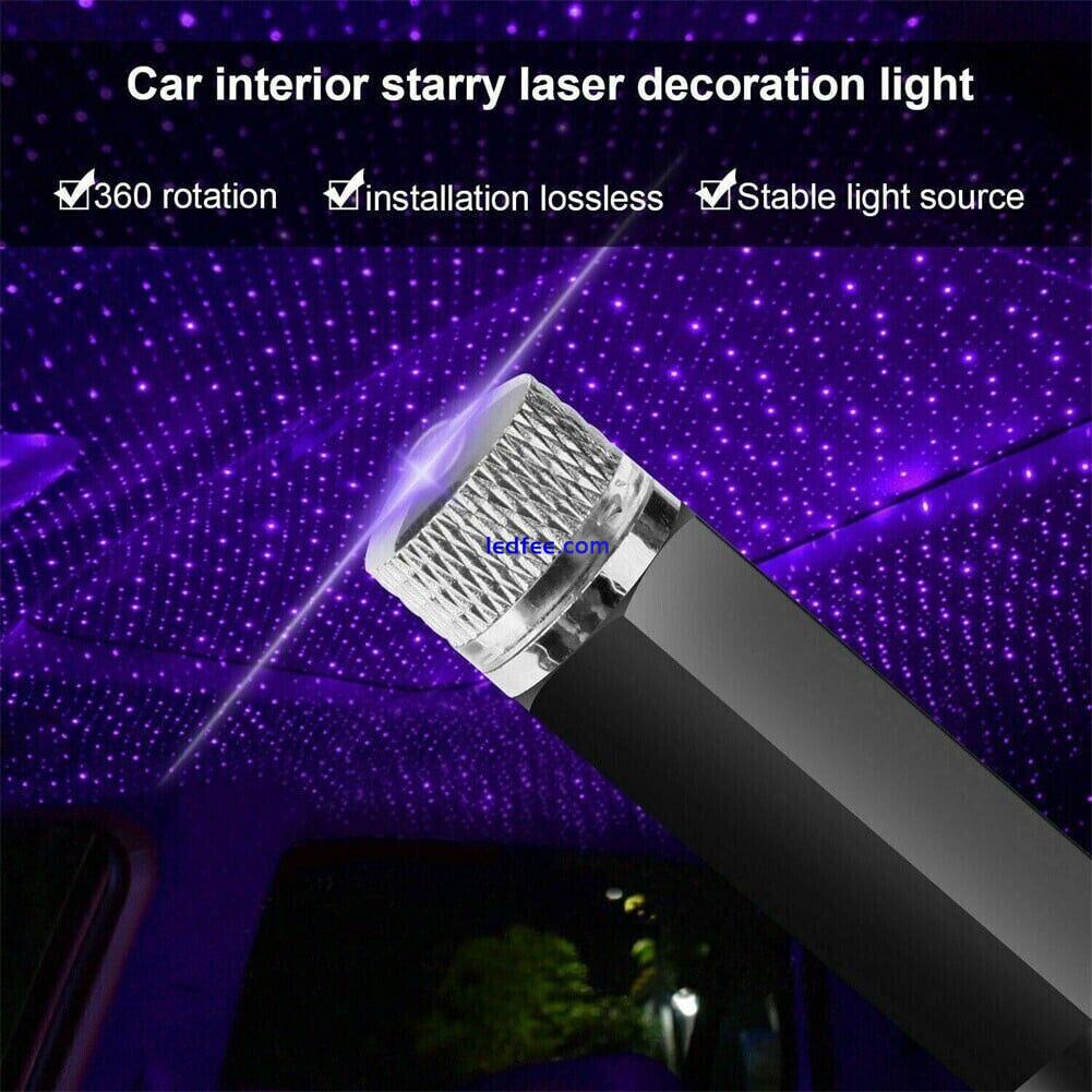 USB Car Atmosphere Lamp Ambient Star Light LED Projector Lamp Accessories US 5 