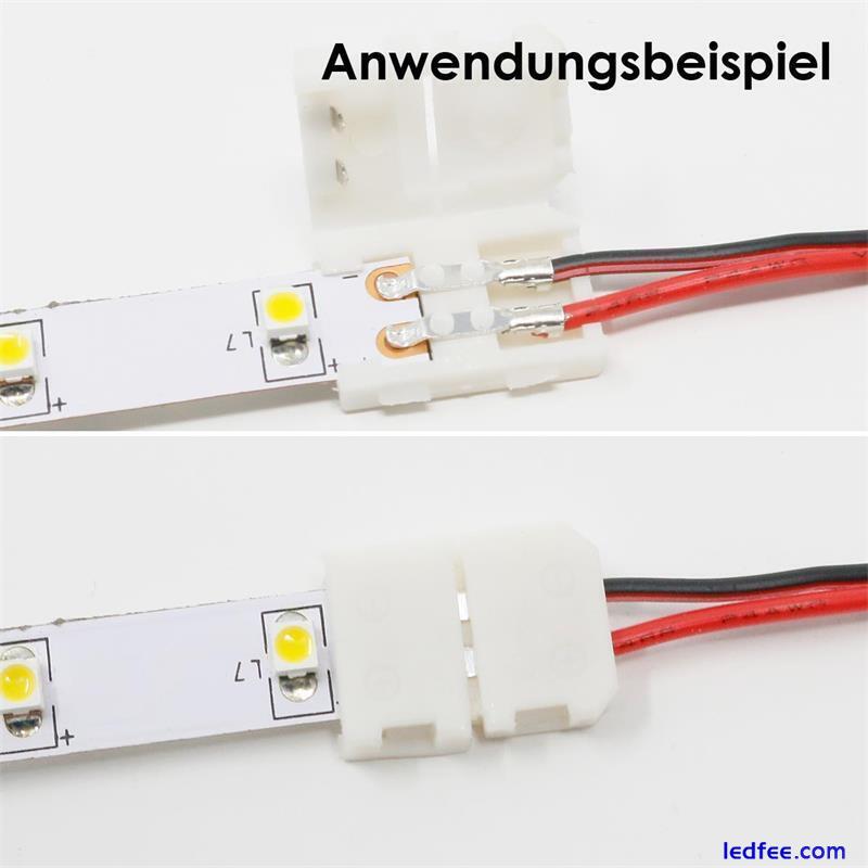 5 x Schnell-Anschlusskabel für 2pol SMD LED Stripe Streifen Anschluss-Kabel 15cm 3 