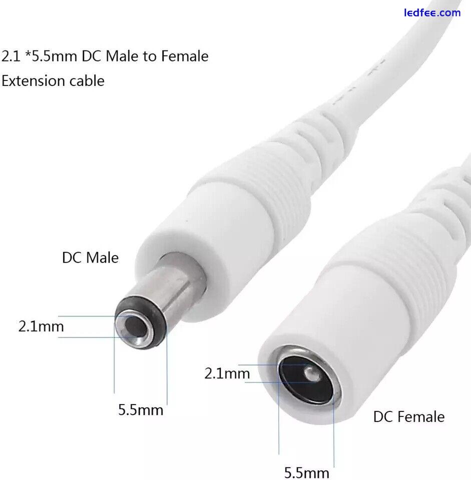 12V DC 5M Power Extension Cable for CCTV LED strips Modem & Adapters 2.1mm*5.5mm 5 