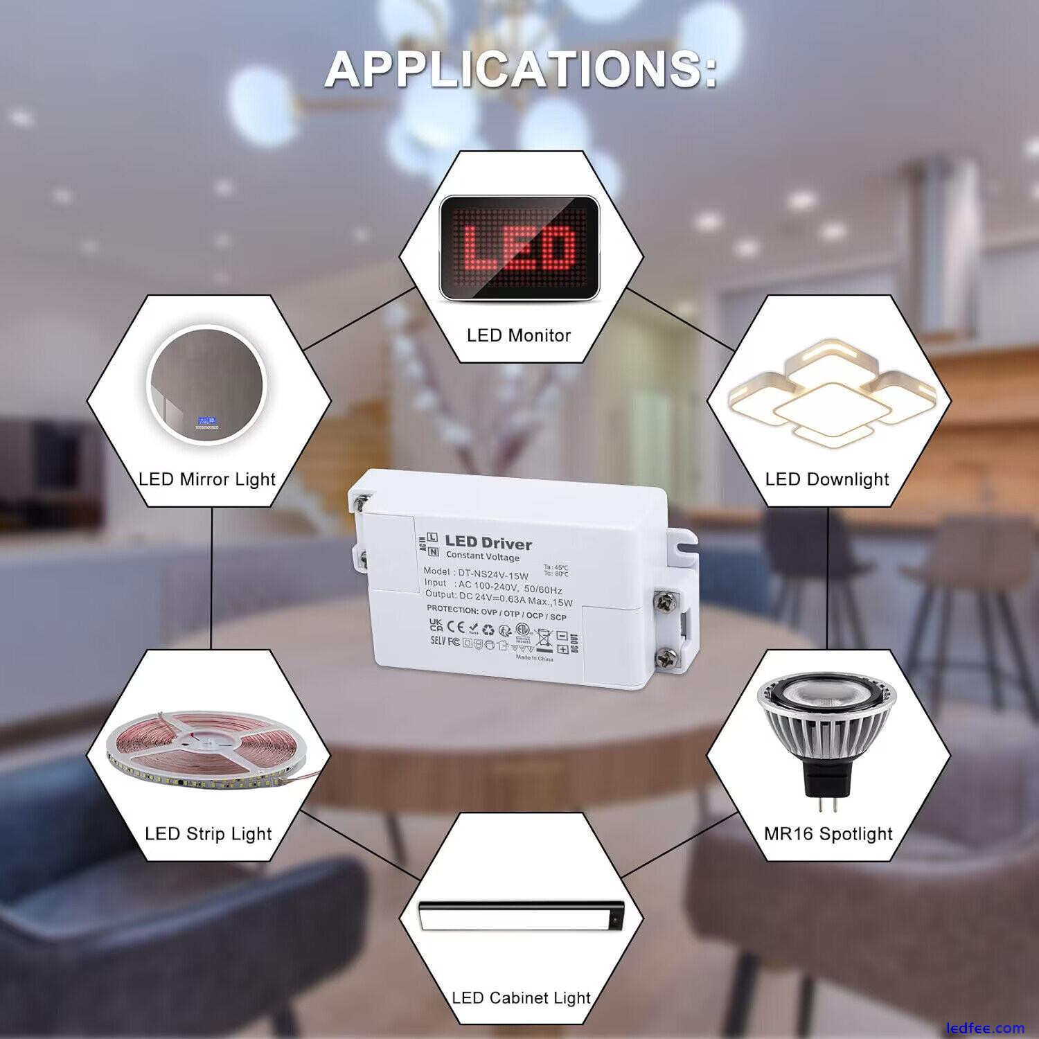 YAYZA! LED Driver 24V 15W, 240V to 24V LED Transformer 1.6A, IP44 Low Voltage P 4 