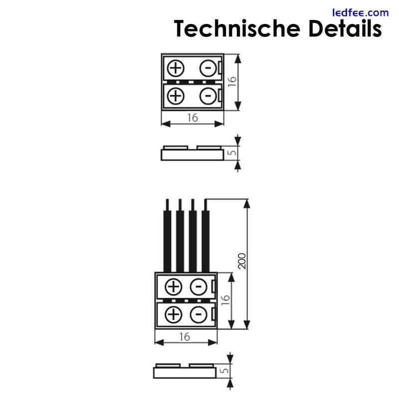 Schnell-Anschlusskabel für RGB SMD LED Stripe Streifen, Anschluss-Kabel 15cm 4 