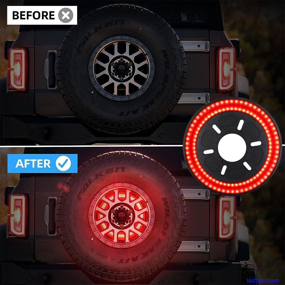for Jeep Wrangler JK JL Rear Spare Wheel Tire Tyre LED Lights Accessories 0 