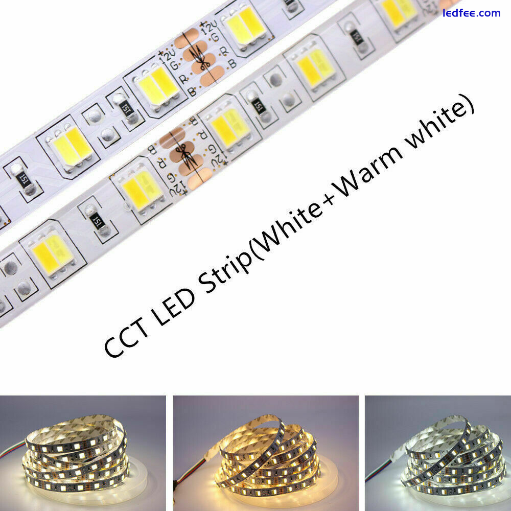 1-5M RGB CCT LED Strip light RGB+W+WW Tape XMAS Kitchen Cabinet Ceiling 12V 24V 1 