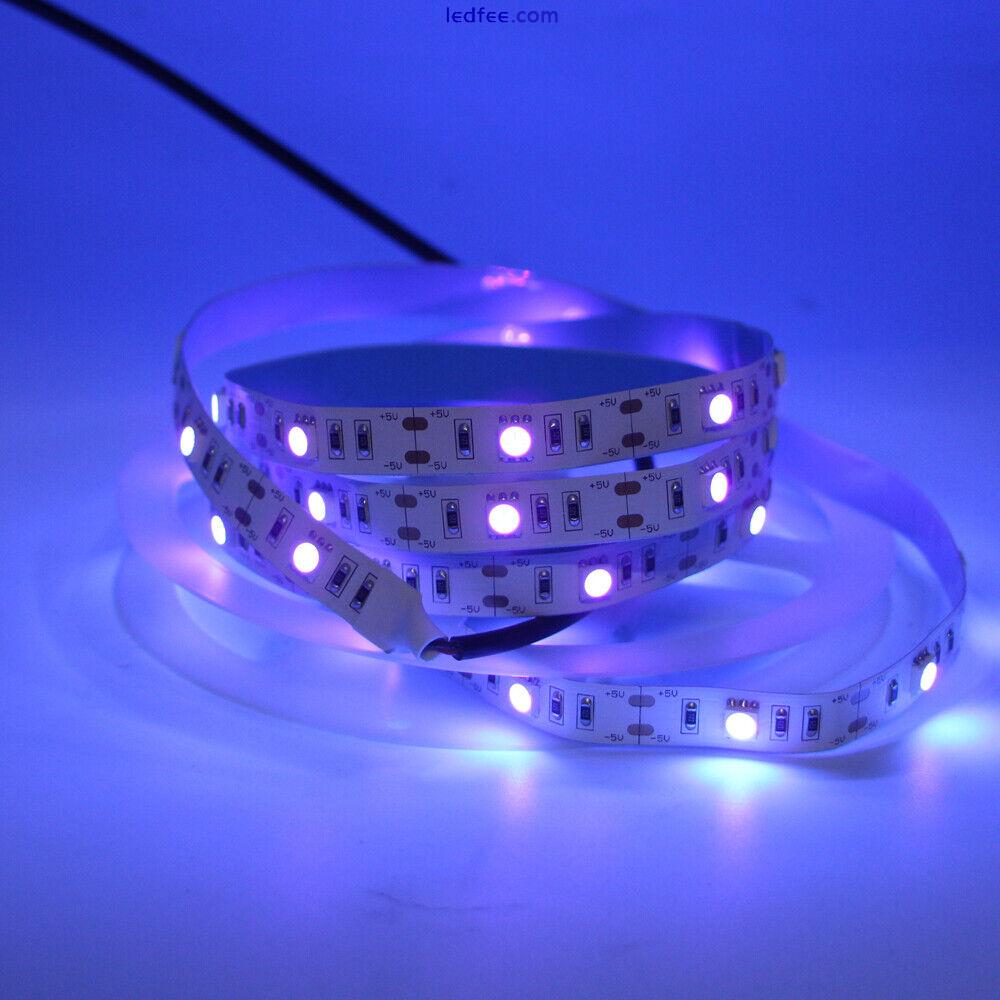 5V UV Ultraviolet LED Strip Light Tape Lights SMD 5050 LEDs Blacklight With USB  2 