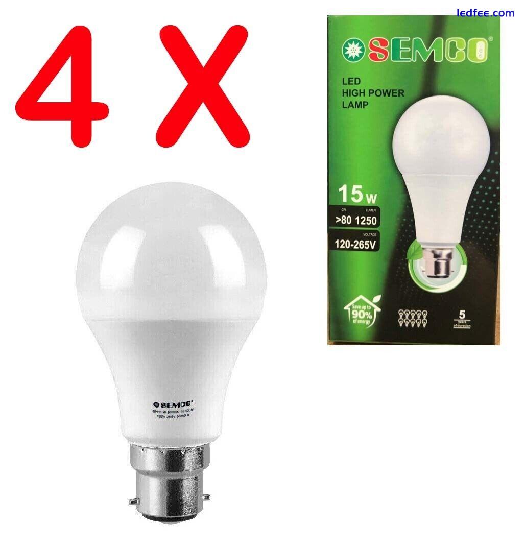 15W = 150w LED HIGH POWER Lamp COOL WHITE B22 BAYONET Cap LIGHT BULB Energy Save 4 