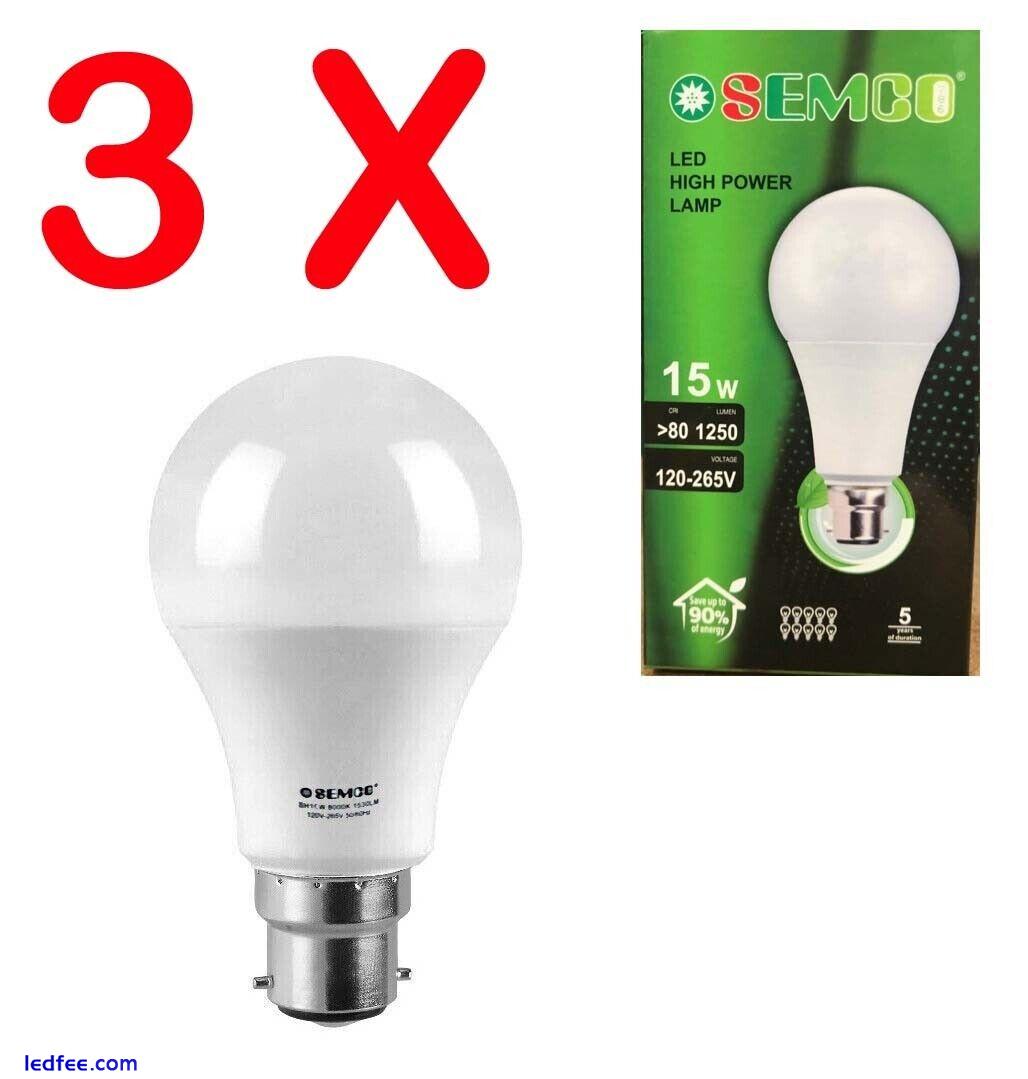 15W = 150w LED HIGH POWER Lamp COOL WHITE B22 BAYONET Cap LIGHT BULB Energy Save 3 