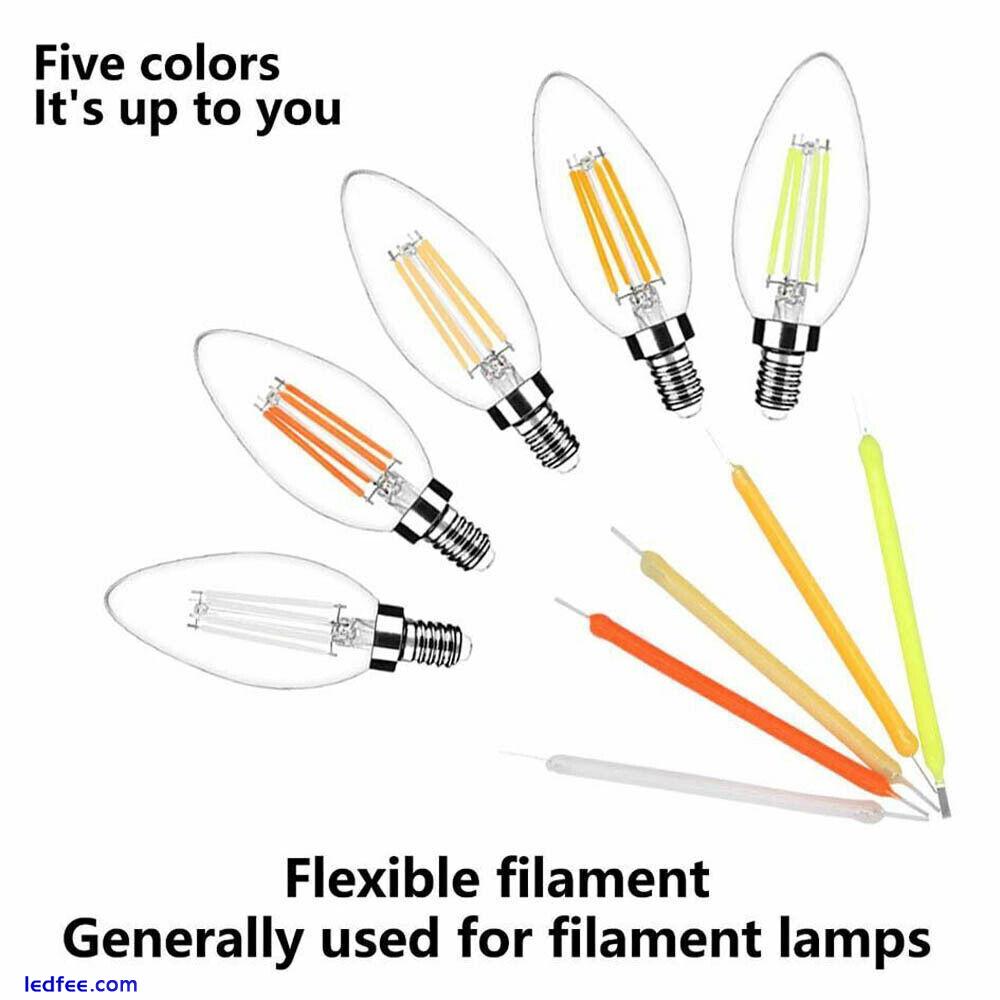 5-10X Edison Bulbs Home Lighting 3V 38mm LED Filament Lamp Lights Indicator 4 