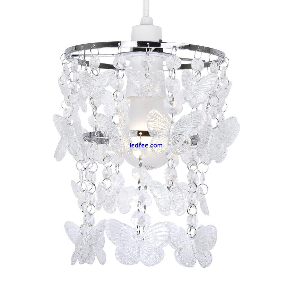 Ceiling Pendant Light Shade Easy Fit Lampshade Jewel Acrylic Droplets Crystal  3 