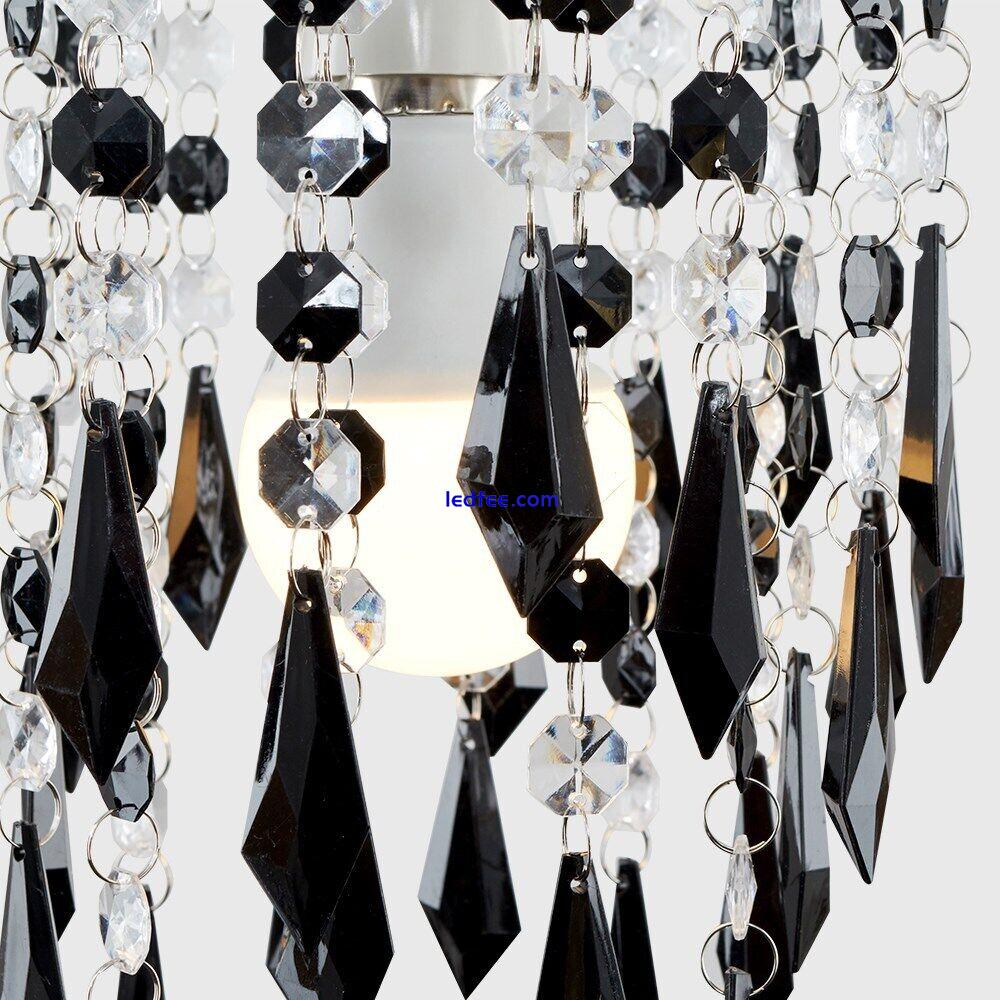 Ceiling Pendant Light Shade Easy Fit Lampshade Jewel Acrylic Droplets Crystal  5 