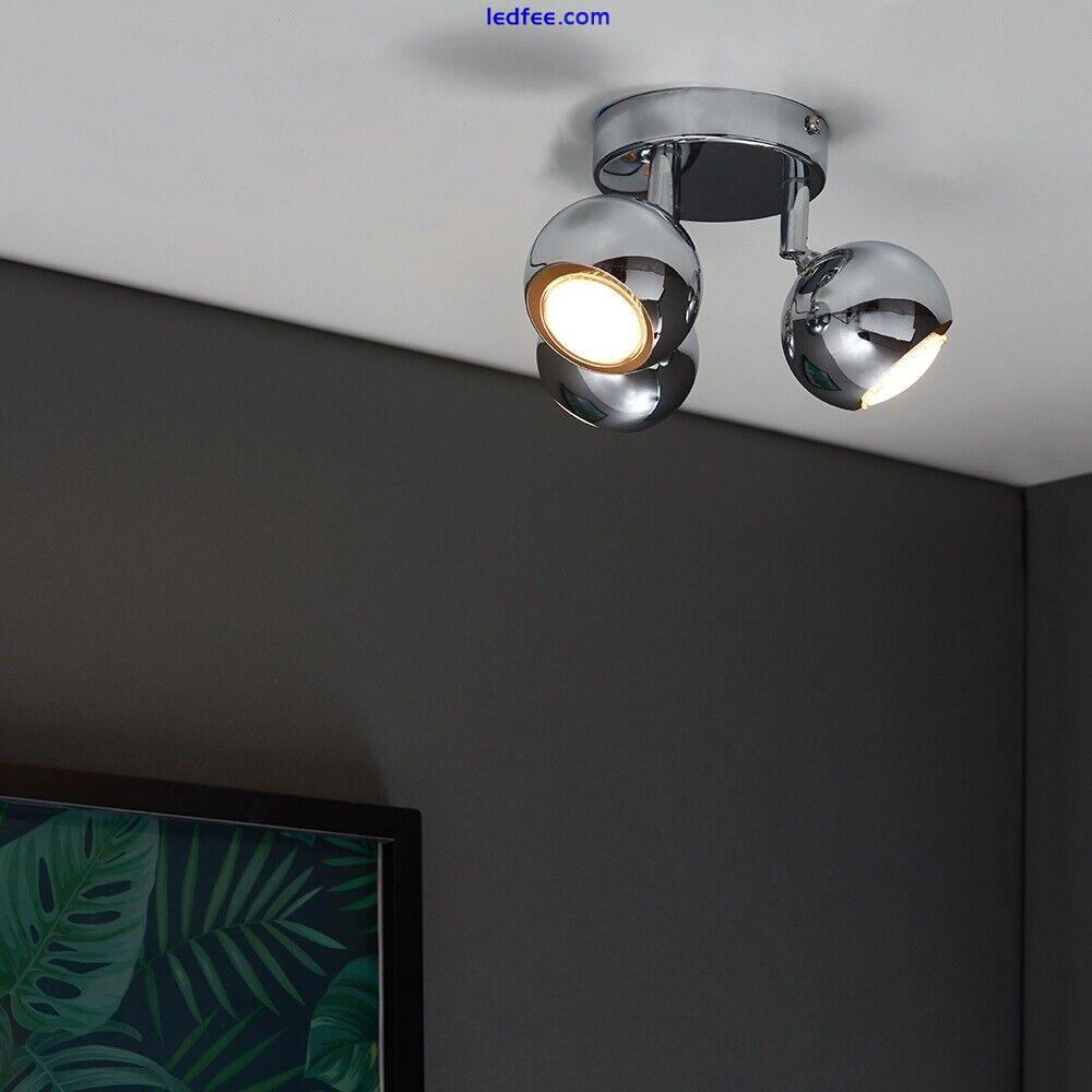 Retro Eyeball 3 Way Ceiling Light Kitchen Fitting Adjustable Spotlight LED Bulb 2 