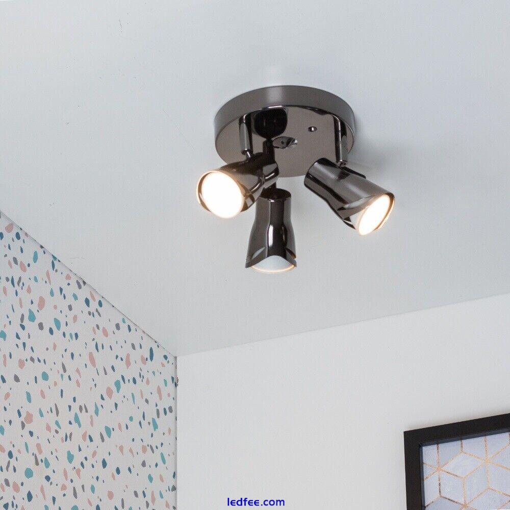 3 Way Adjustable GU10 Ceiling Light Kitchen Spotlight Fitting LED Spot Light 3 