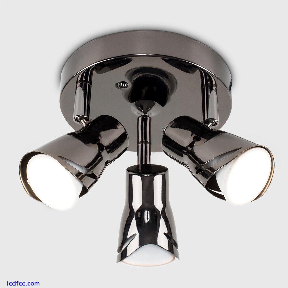 3 Way Adjustable GU10 Ceiling Light Kitchen Spotlight Fitting LED Spot Light 0 