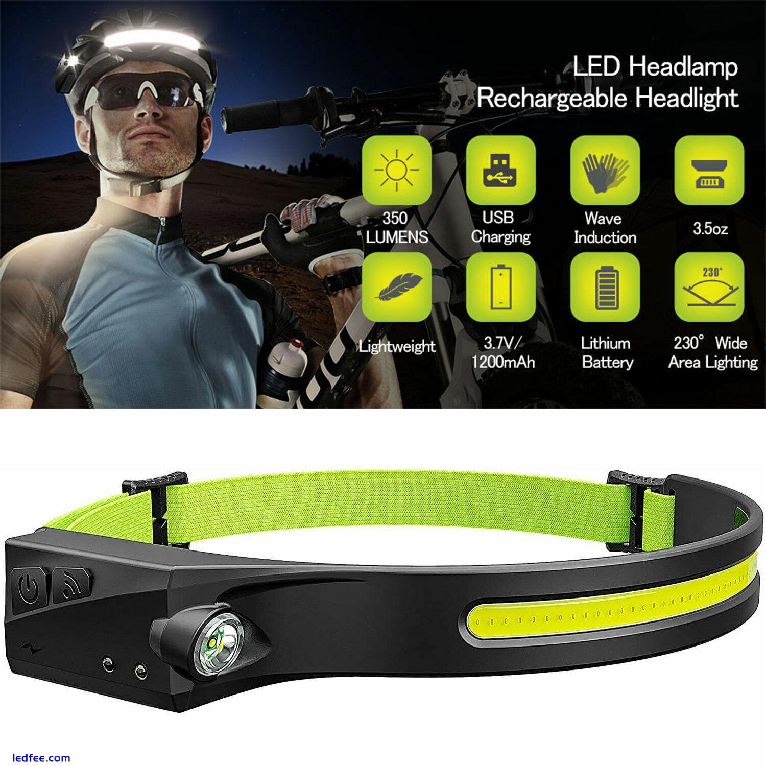 Head Torch Rechargeable Go Beam 230° Head Lamp Bar LED Headlamp Head Light 1 