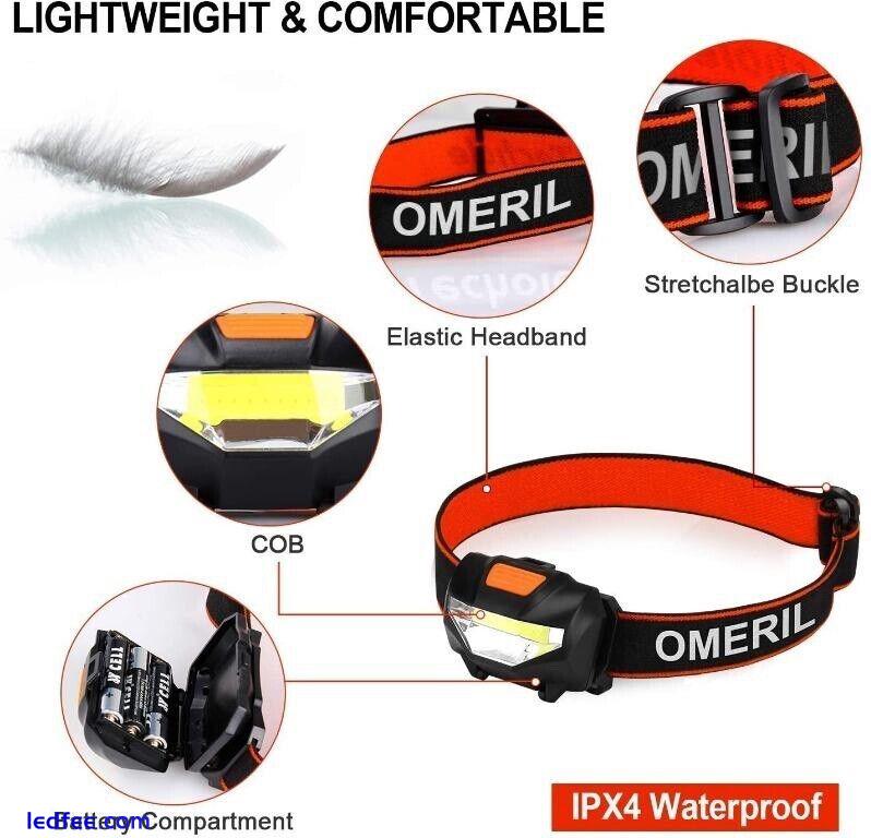 OMERIL LD071 Lightweight Waterproof LED Head Torch 2 