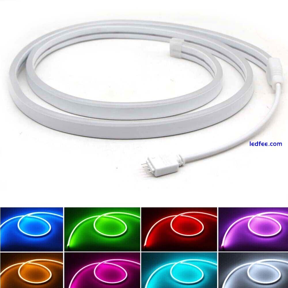 WIFI RGB Dimmable LED strip Light Party Neon Flex Rope Bar Sign Alexa Smart lamp 4 