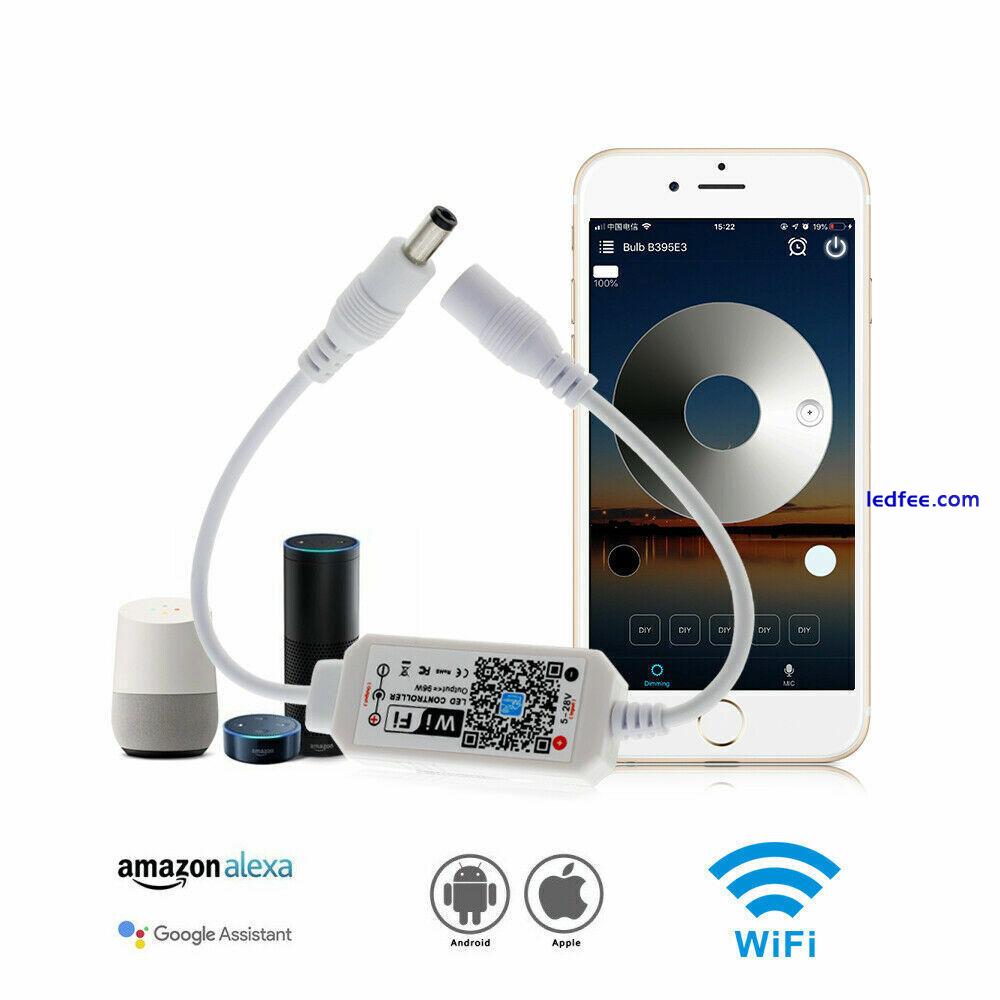 wifi COB LED Strip light FCOB Tape Light Kit Cabinet Lamp 1-5M for Alexa Google 1 
