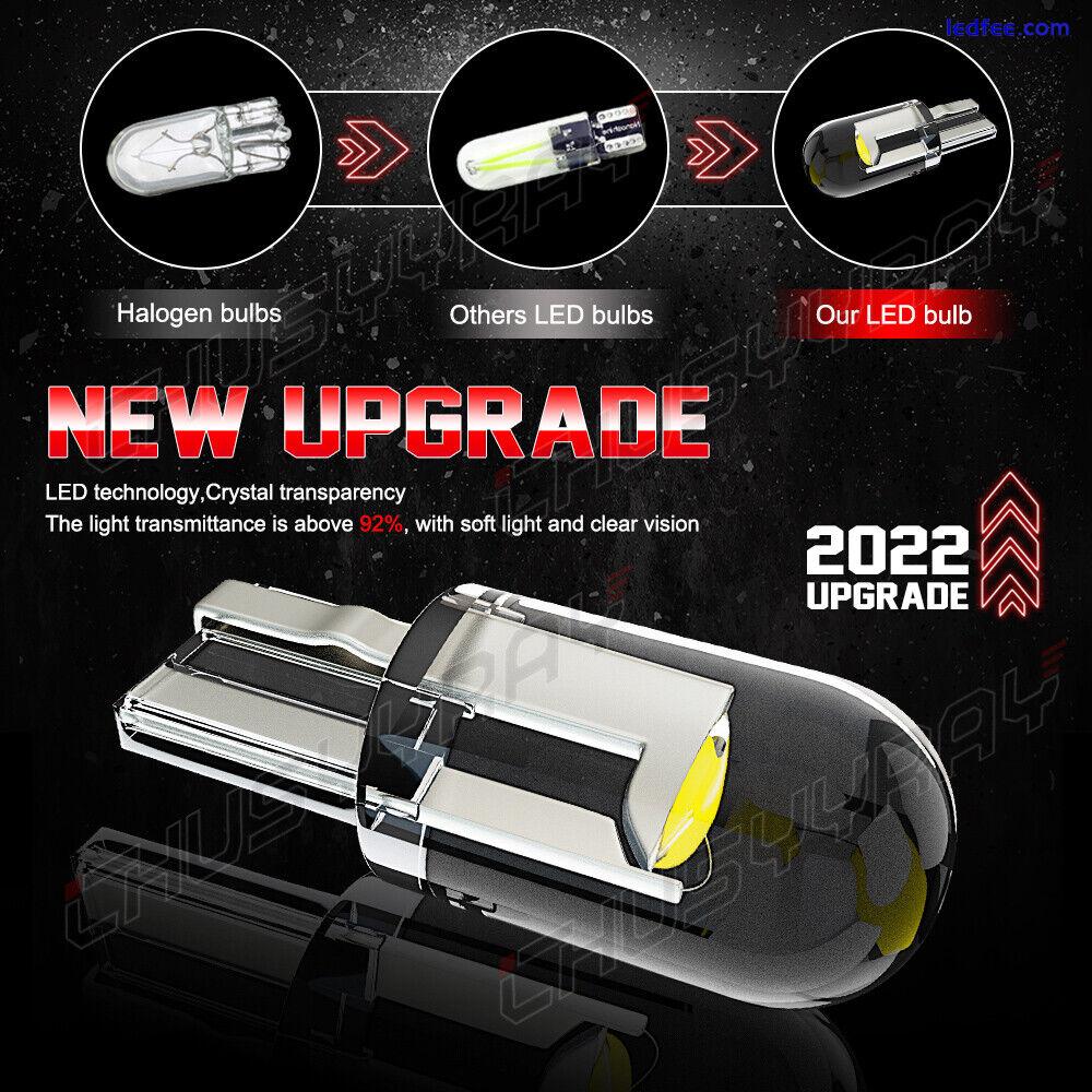 2x T10 501 LED Side Light Bulbs W5W SMD 6000K Super Bright White Upgrade Bulbs 4 