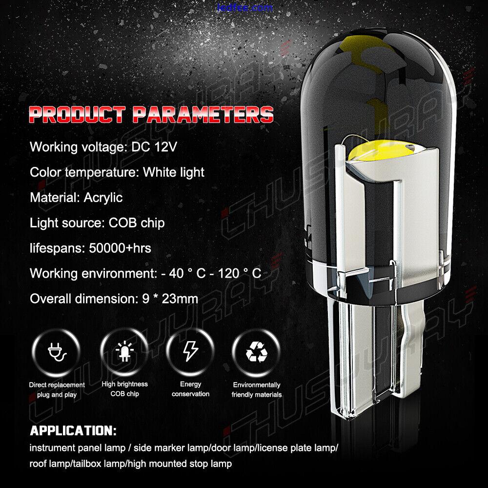 2x T10 501 LED Side Light Bulbs W5W SMD 6000K Super Bright White Upgrade Bulbs 2 