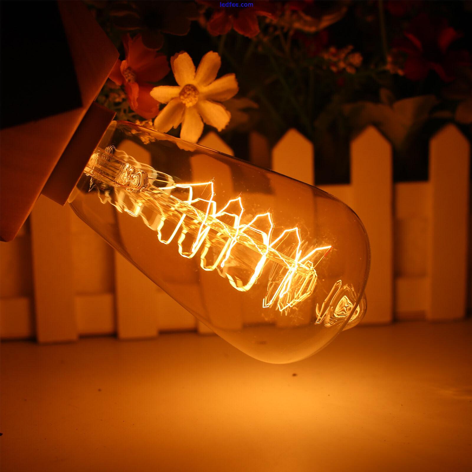 Vintage E27 40W LED Edison Bulbs Filament Light Home Shop Decor Warm White Lamps 4 