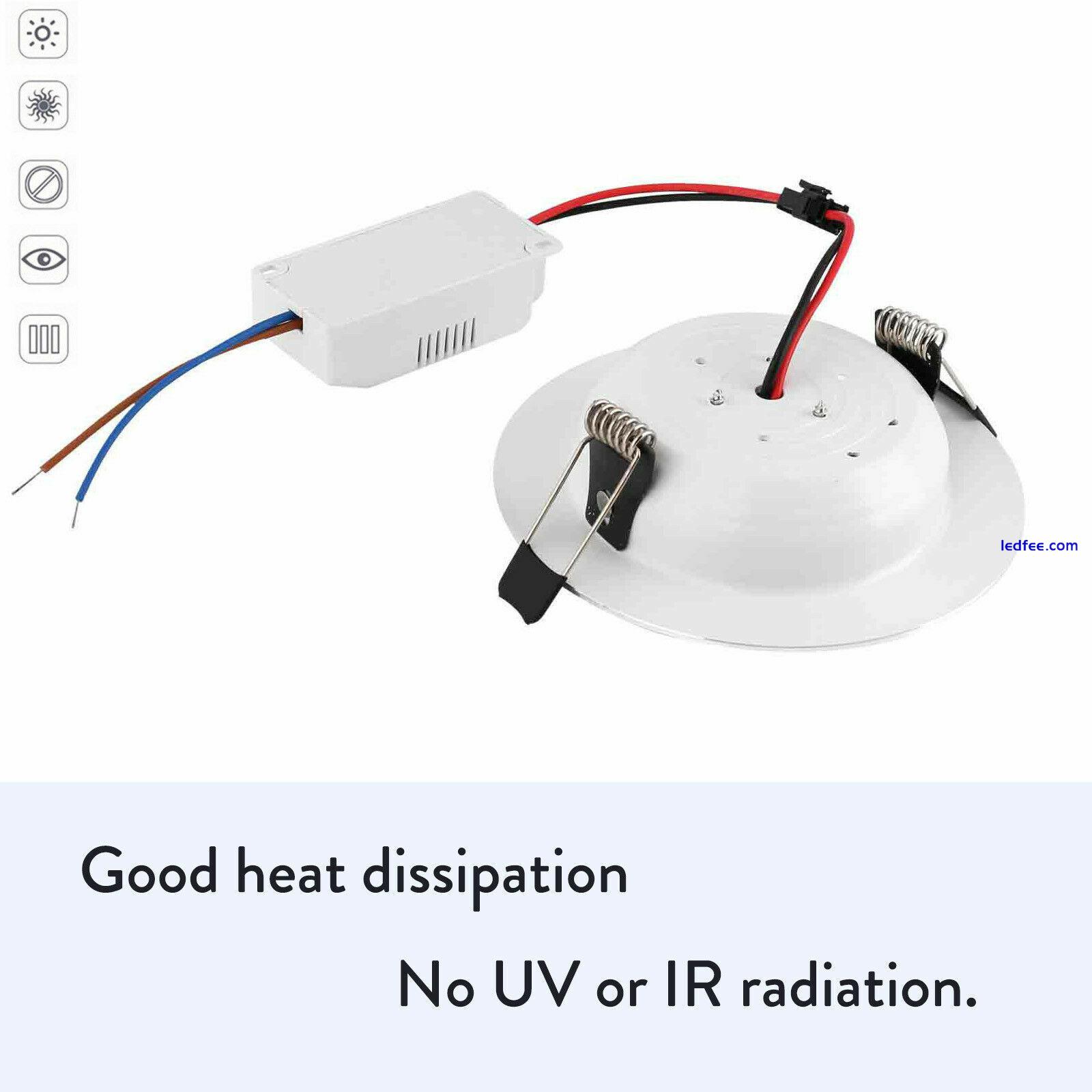 Dimmable LED Panel Ceiling Light Downlight Recessed 3W 5W 7W 9W 12W 15W 18W Lamp 3 