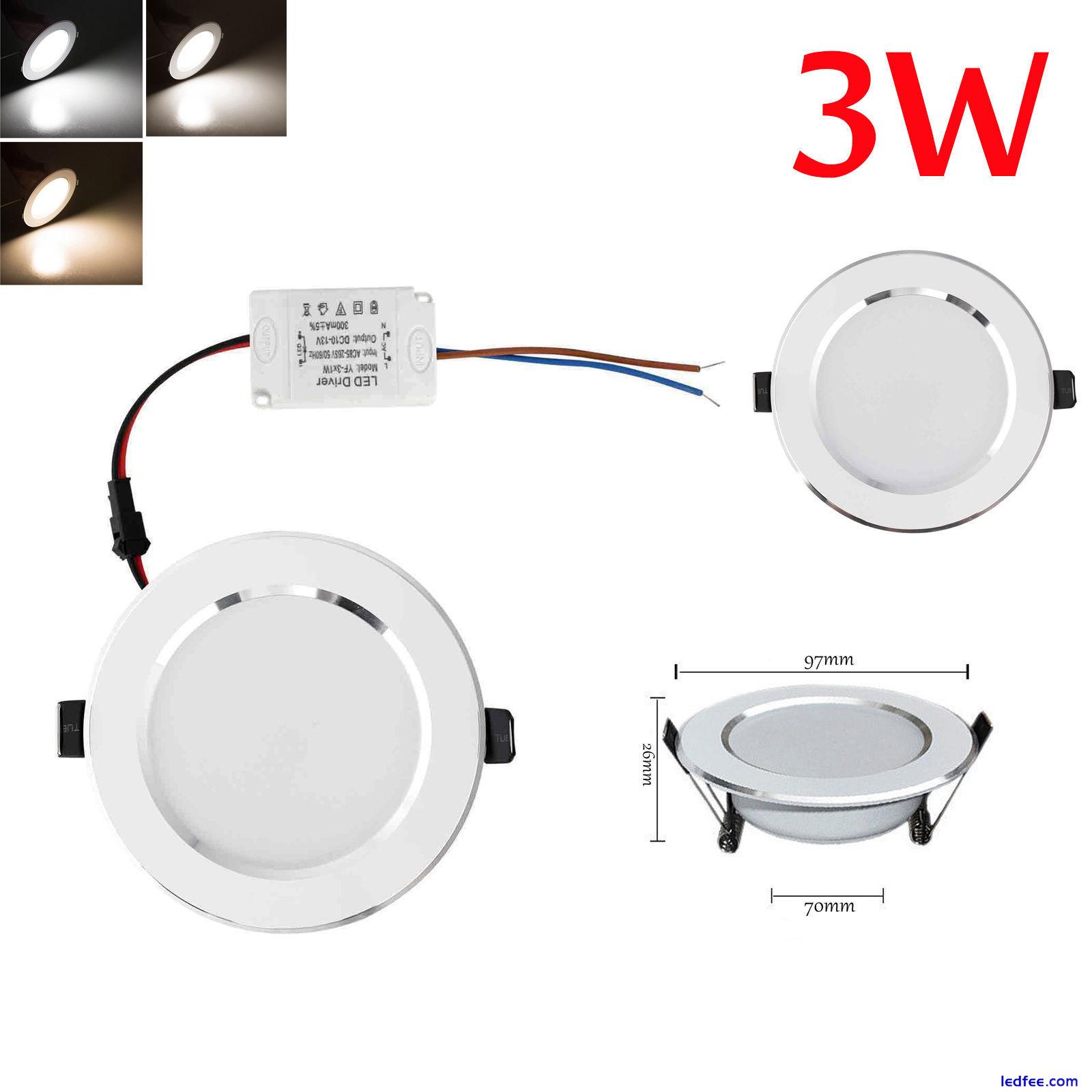 Dimmable LED Panel Ceiling Light Downlight Recessed 3W 5W 7W 9W 12W 15W 18W Lamp 4 