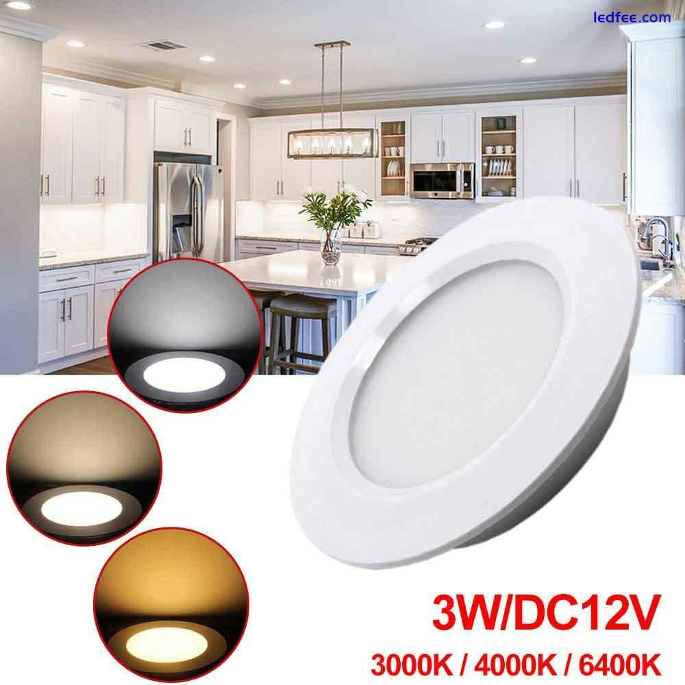 LED Ceiling Light Recessed Ultra Slim Panel Down Lights Round Bathroom Spot Lamp 1 