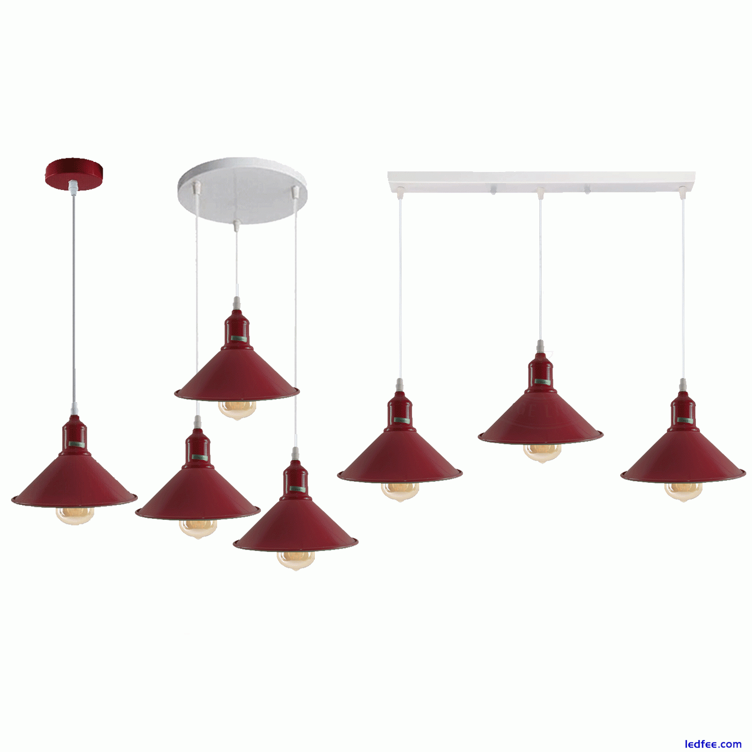 Vintage Industrial Pendant Light Modern Hanging Retro Lamp LED Ceiling Lights UK 5 
