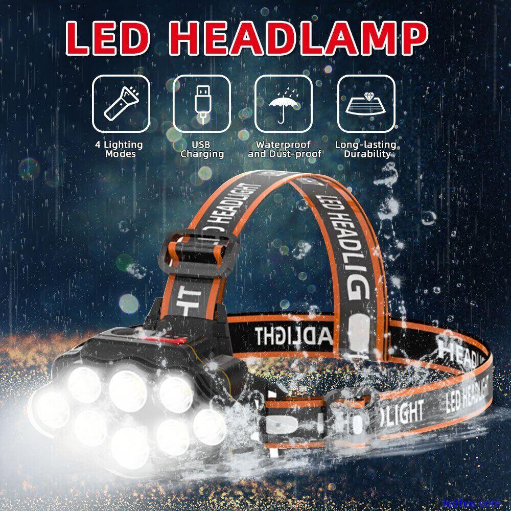 Modern LED Headlamp Head Torch Headlight Flashlight Camping Fishing Rechargeable 1 