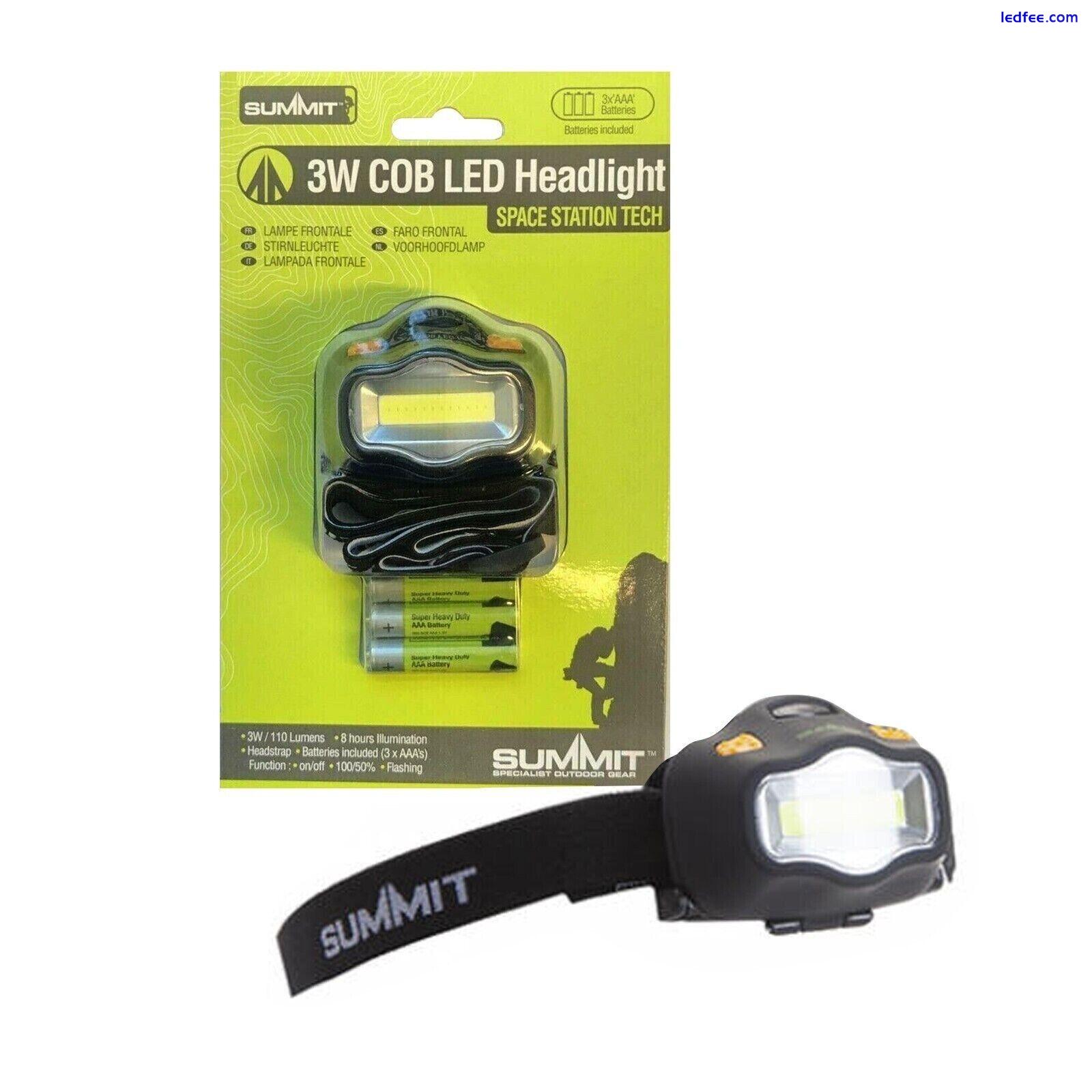 COB LED Head Torch Headlight 120 Lumens IP54 Camping Outdoor Emergency Headlamp 0 