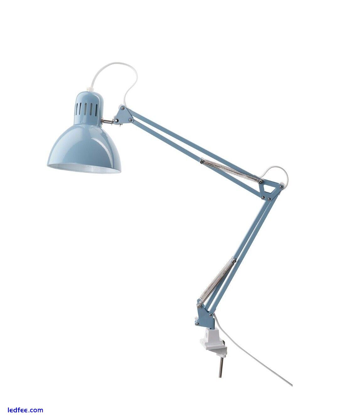 NEW IKEA TERTIAL Work Lamp Adjustable Arm Table Lighter Desk Study  Lamp[BLUE] 0 