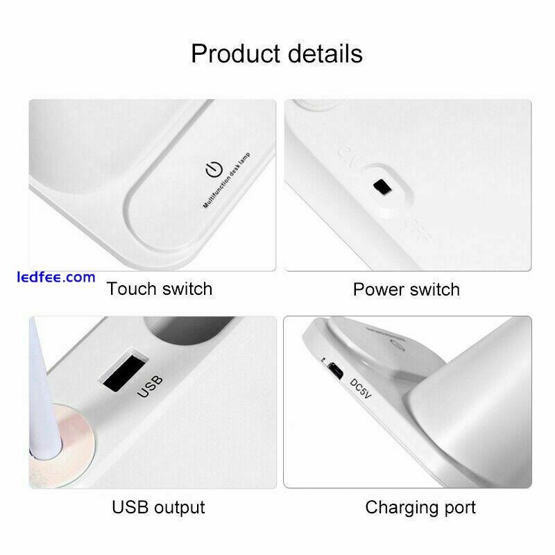 USB Rechargeable Desk Lamp Touch LED Reading Bedside Table Study Night Light AU 4 