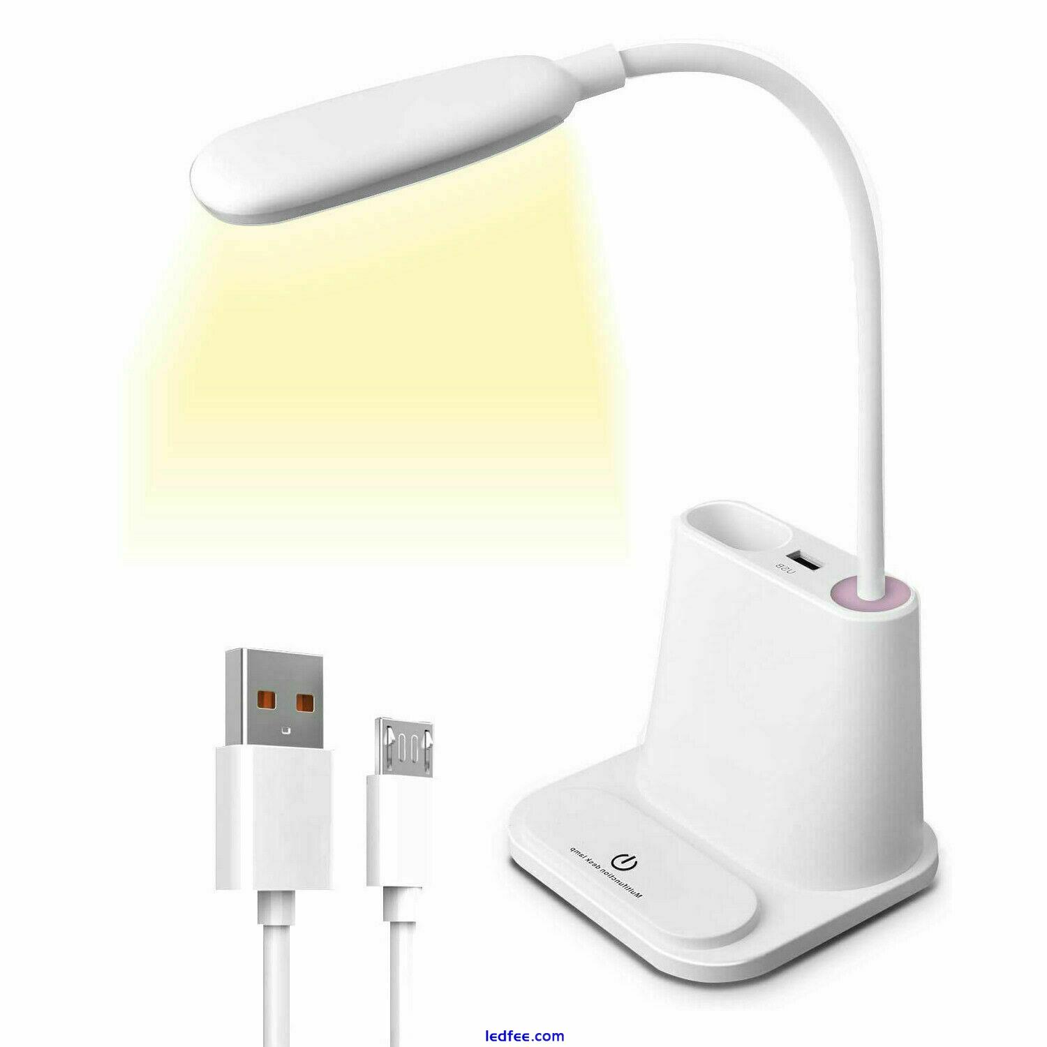 USB Rechargeable Desk Lamp Touch LED Reading Bedside Table Study Night Light AU 3 