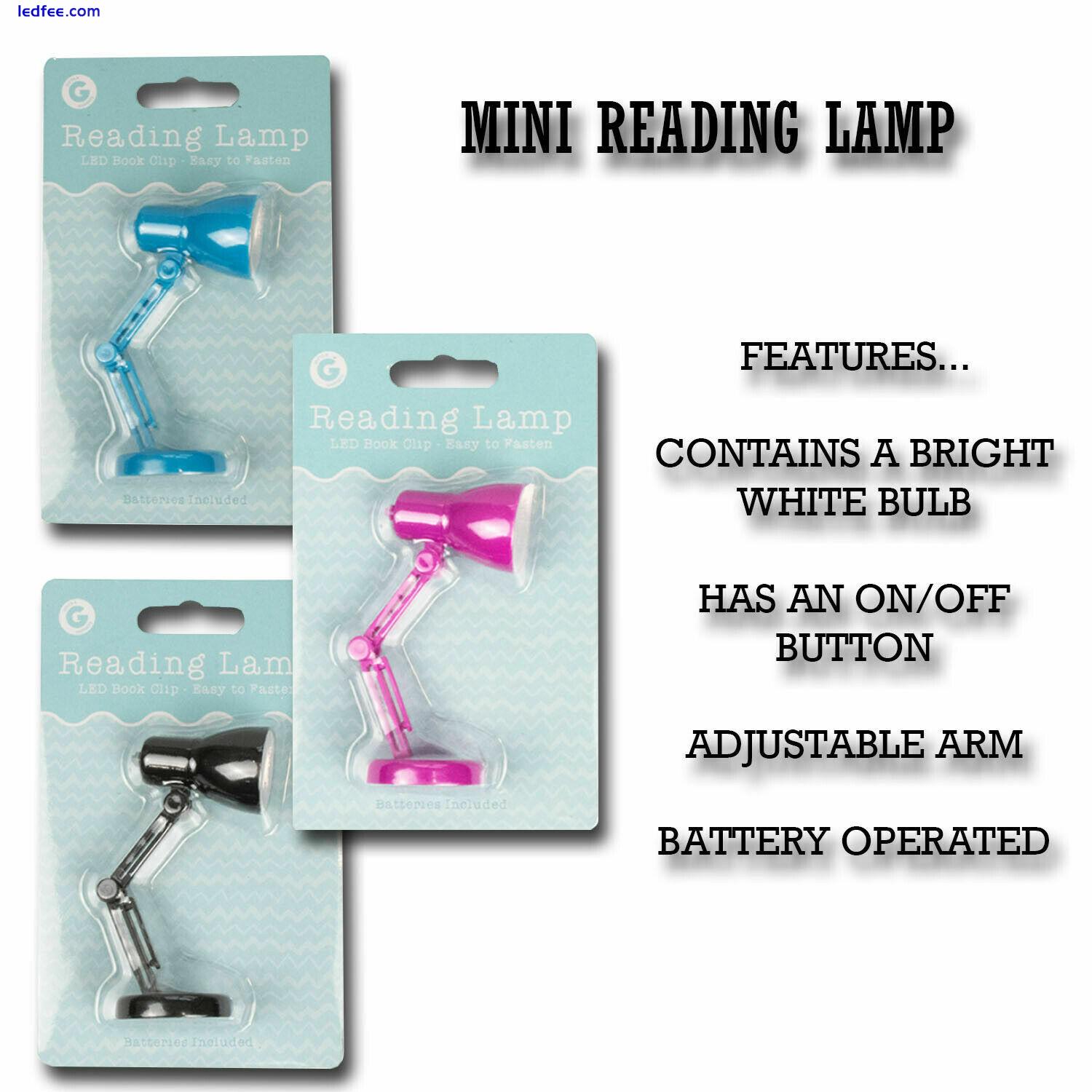 LED MINI READING LAMP CLIP ON Flexible  Desk Bed Read Table Study Light Gift UK 0 