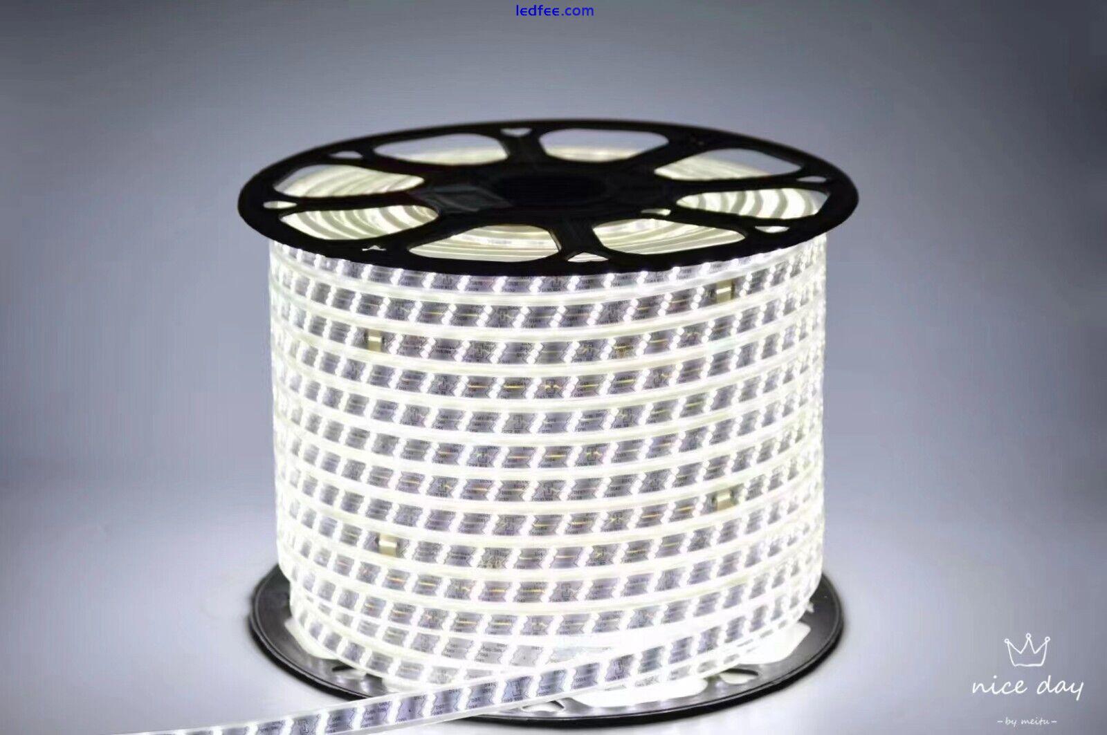 220V 240V LED Strip Lights 2835 Waterproof Commercial Light+UK Plug 3 Line 0 