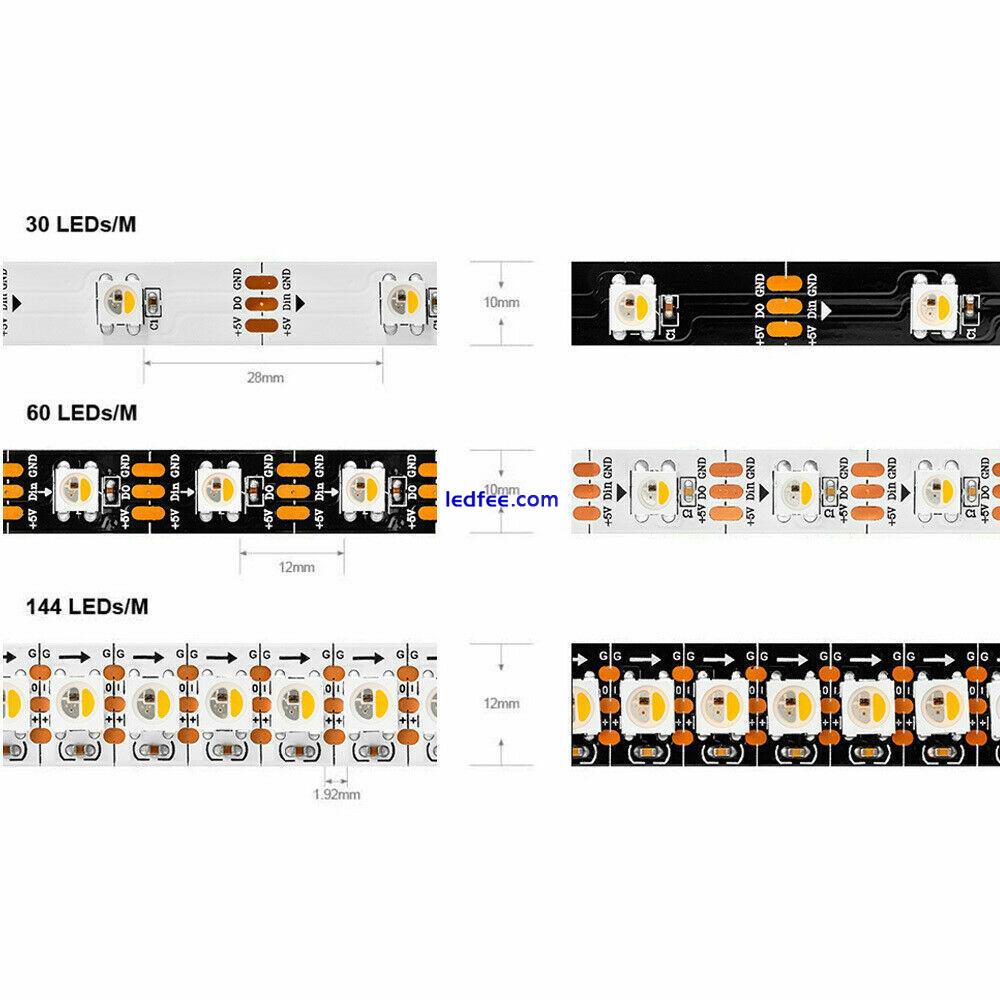 SK6812 RGBW 4 In 1 30/60/144 Leds Individual Addressable Led Strip Light DC 5V 2 