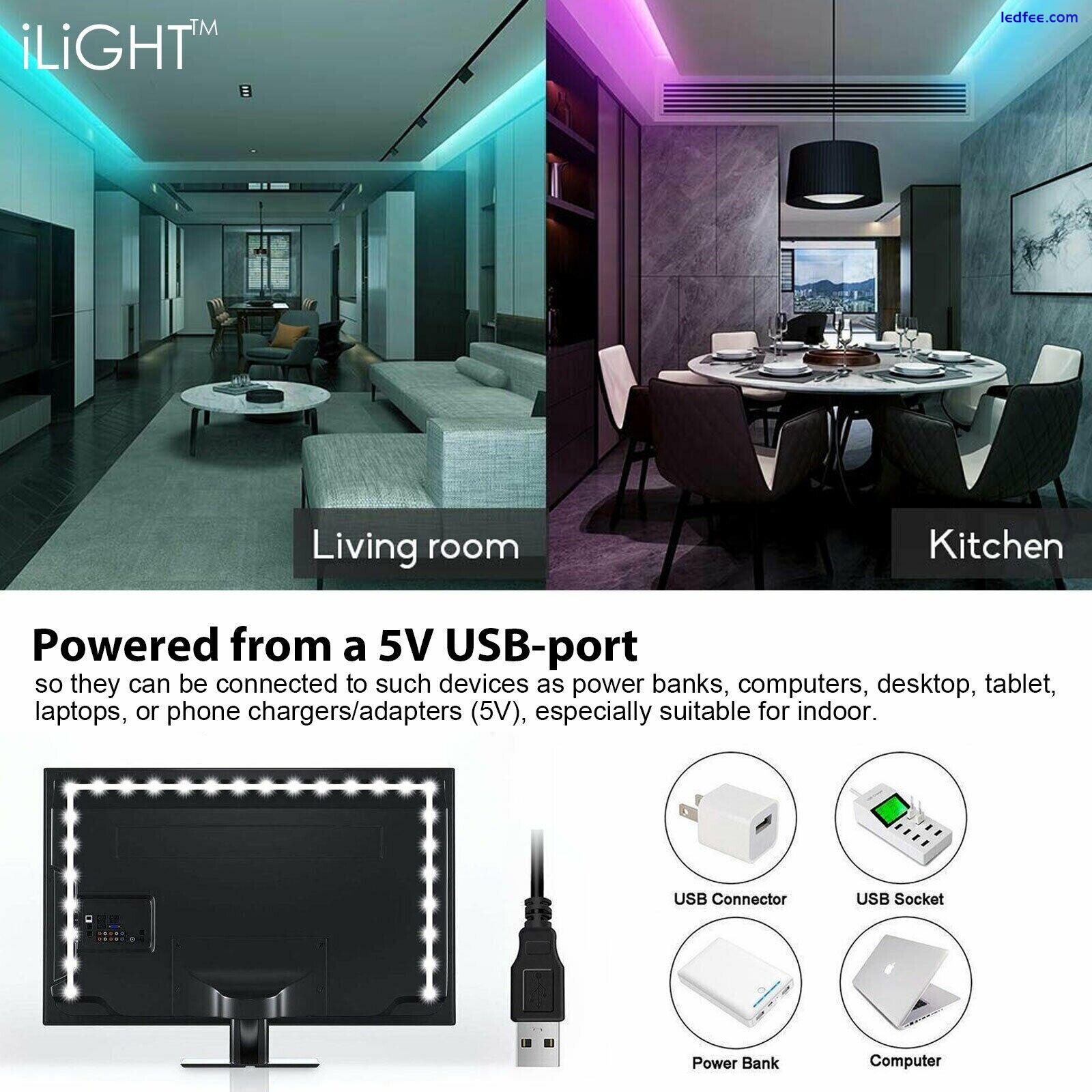 5M LED STRIP LIGHTS 5050 RGB COLOUR CHANGING TAPE TV UNDER CABINET KITCHEN 5 