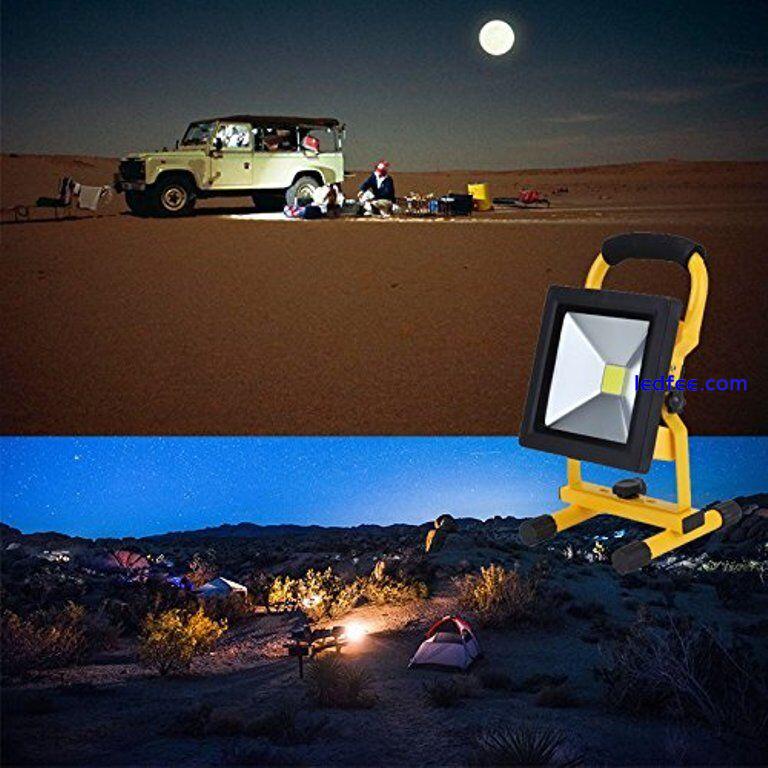 Portable Hi Power 10W LED Work Rechargeable Flood Light White Camping 3 