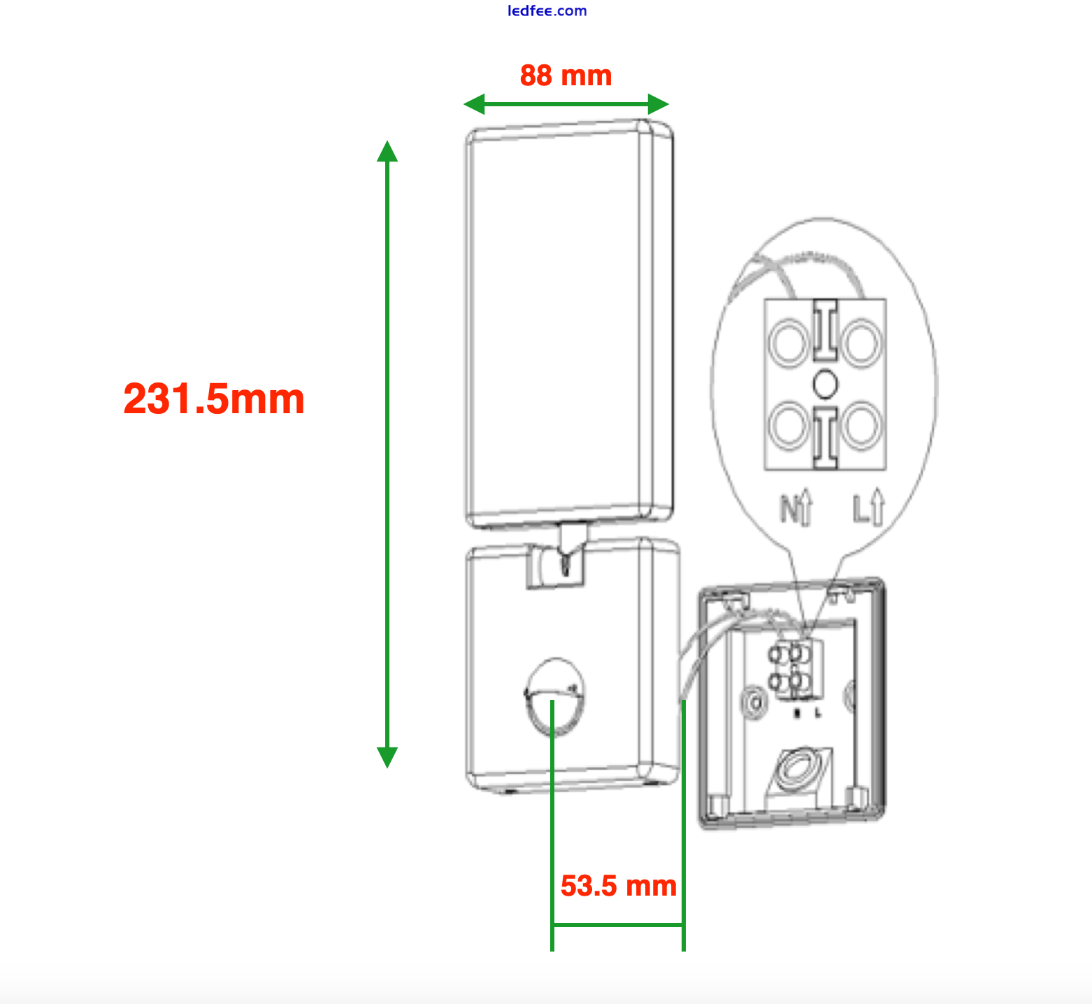 Power ful PIR Infrared Motion Sensor Outdoor LED Flood Wall Light  , 6000K 2 