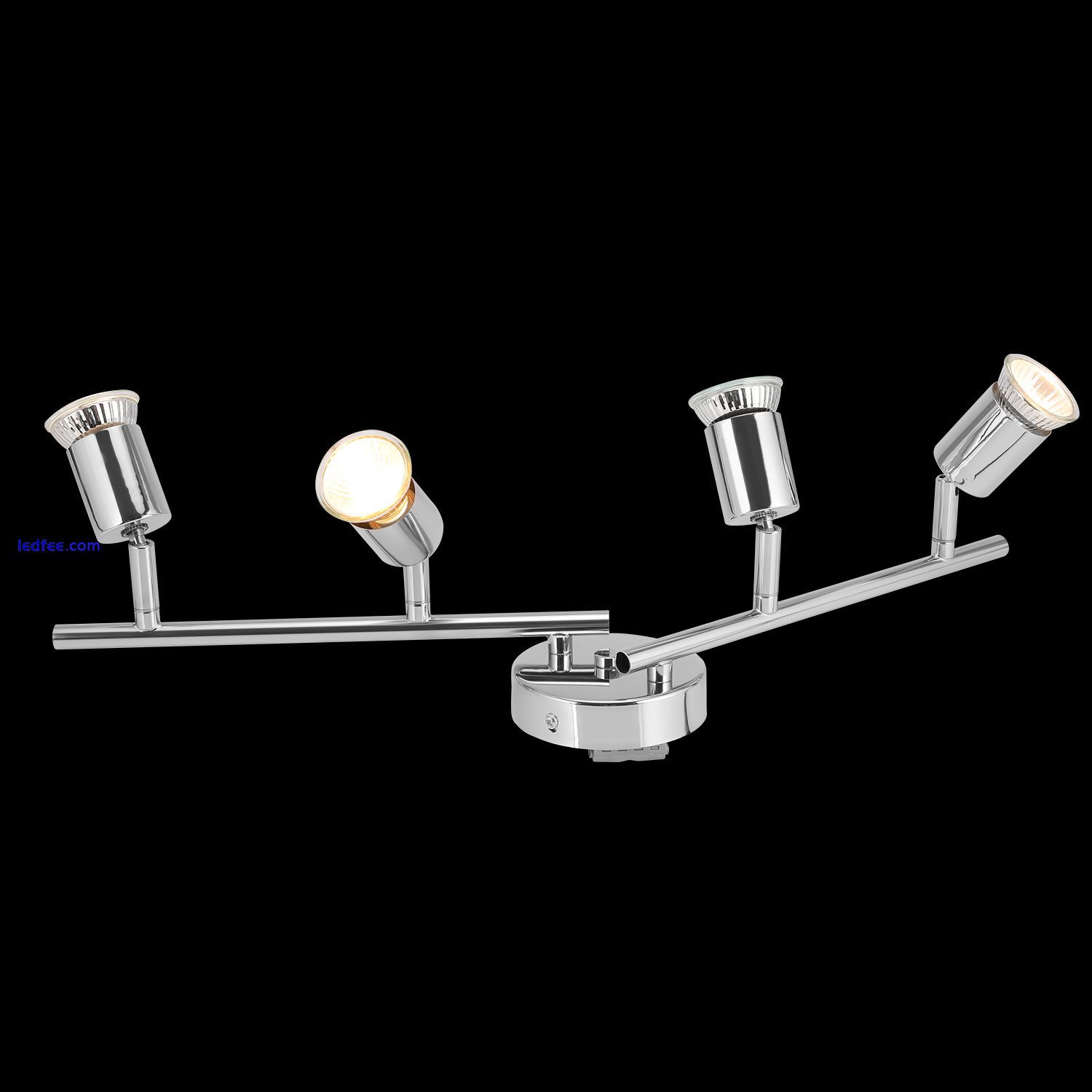 4 Way Ceiling Spotlight Adjustable Kitchen Bar Spot Light LED GU10 Bulbs Lamp 4 