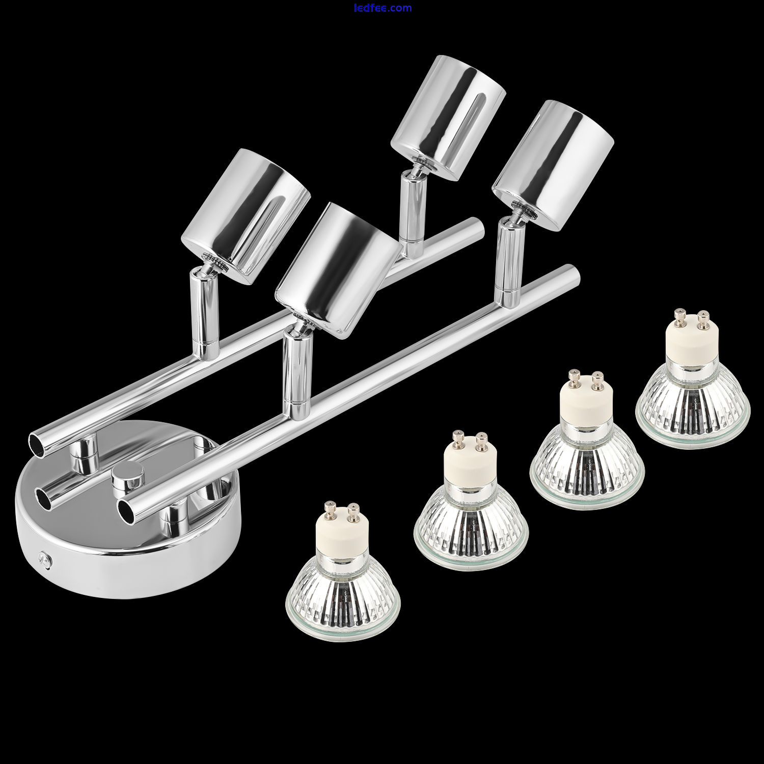 4 Way Ceiling Spotlight Adjustable Kitchen Bar Spot Light LED GU10 Bulbs Lamp 5 