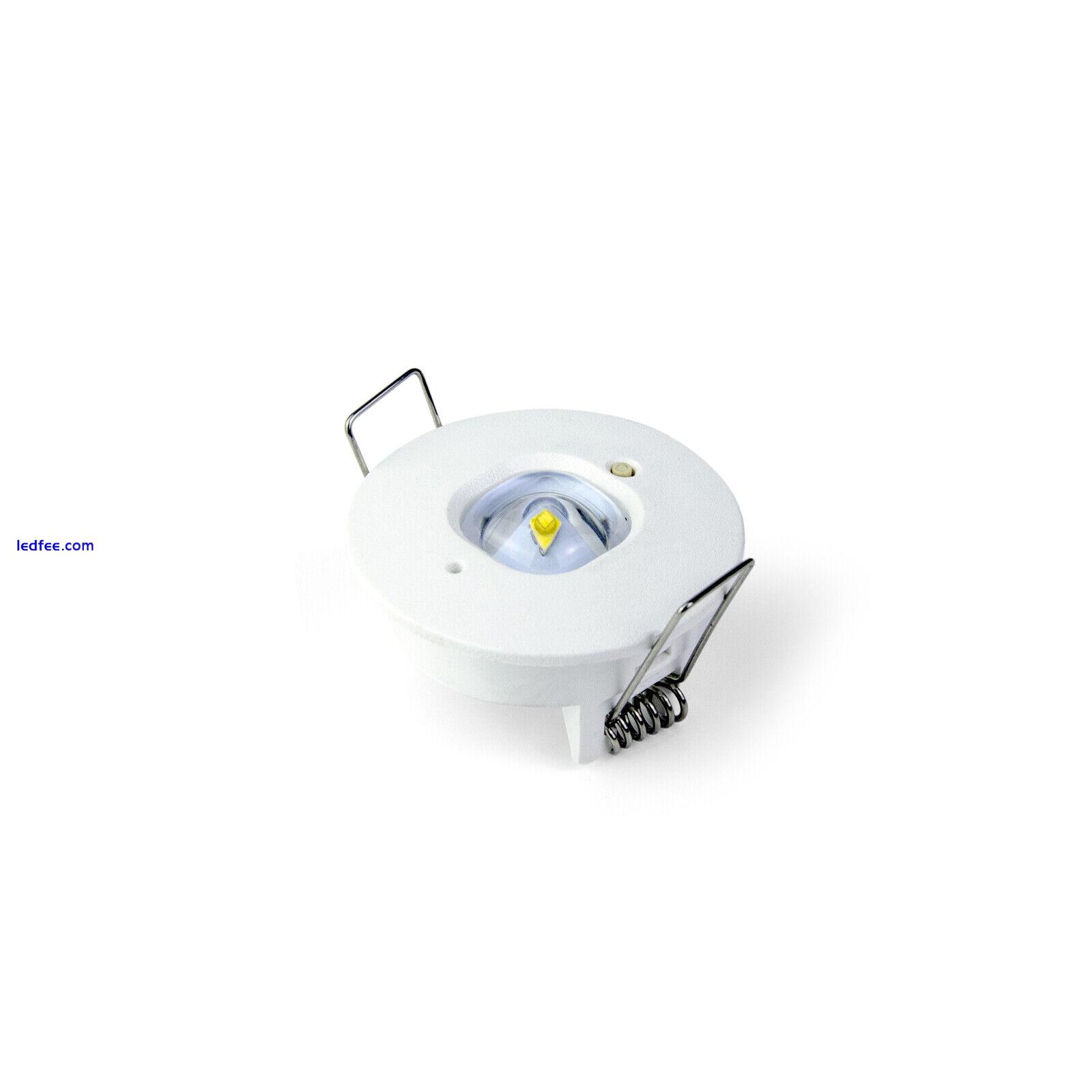 LED Emergency Spotlight 1W/3W 6000K Non-Maintained Recessed Ceiling Lights IP20 1 