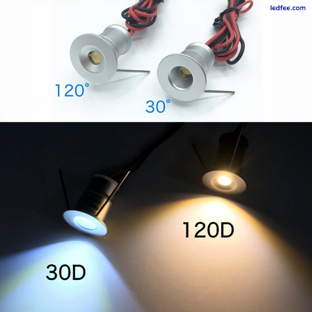 1W Mini LED Spotlight 12V Recessed Ceiling Light 15mm Cut Showcase Display Lamp 2 