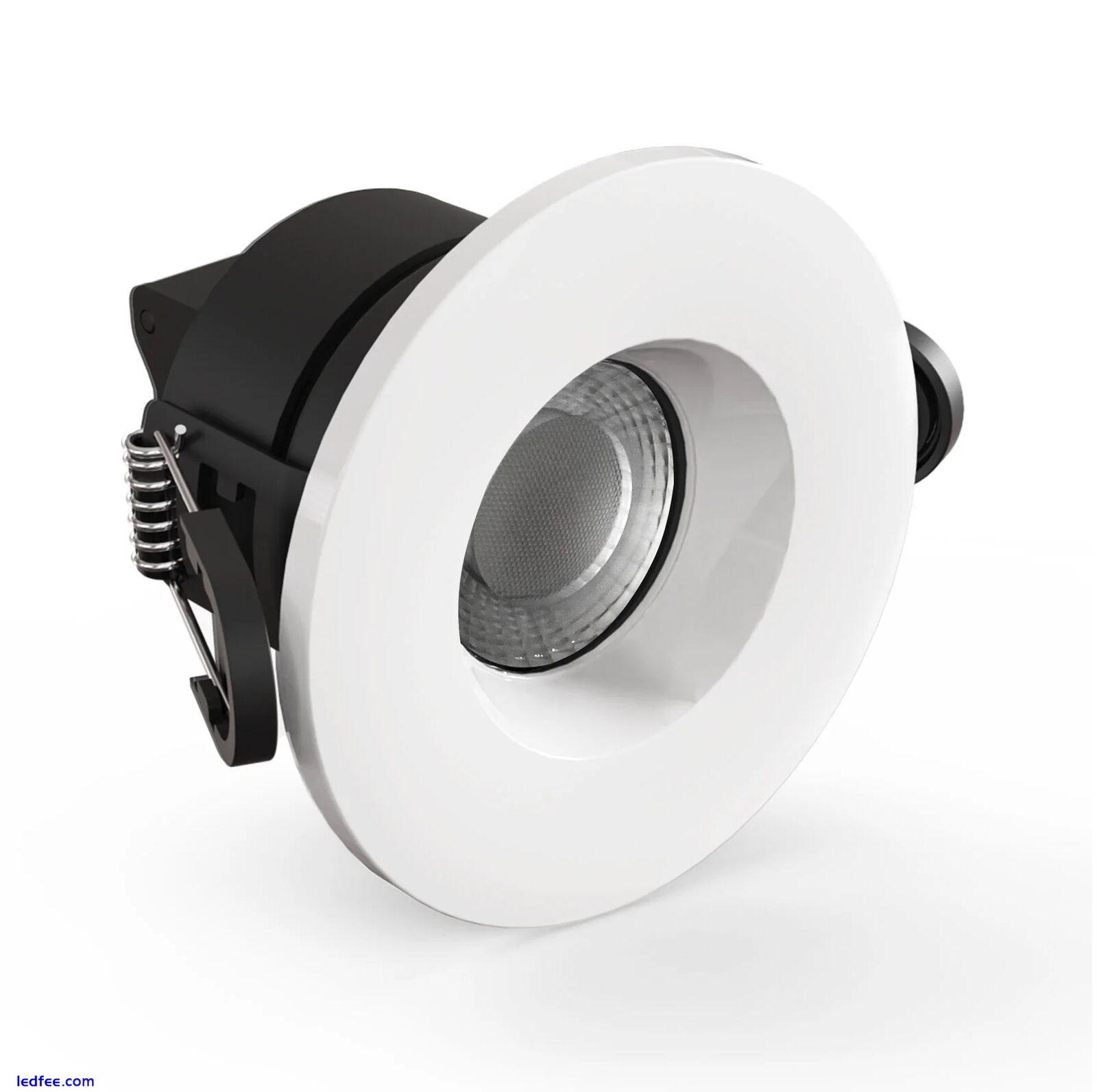 Fire Rated CCT LED Dimmable Downlight Recessed Spotlights IP65 White Cool White  5 