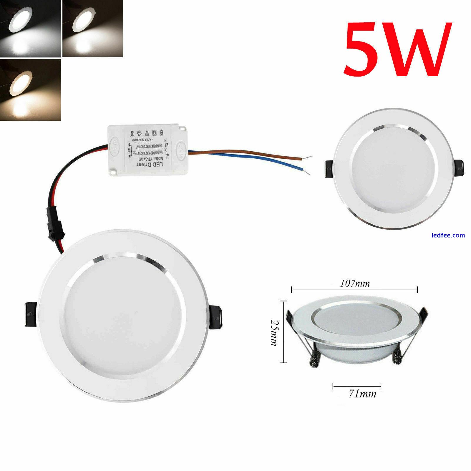 Dimmable LED Recessed Ceiling Light Panel Downlight Lamps Chandelier 3W 5W 7W 9W 5 
