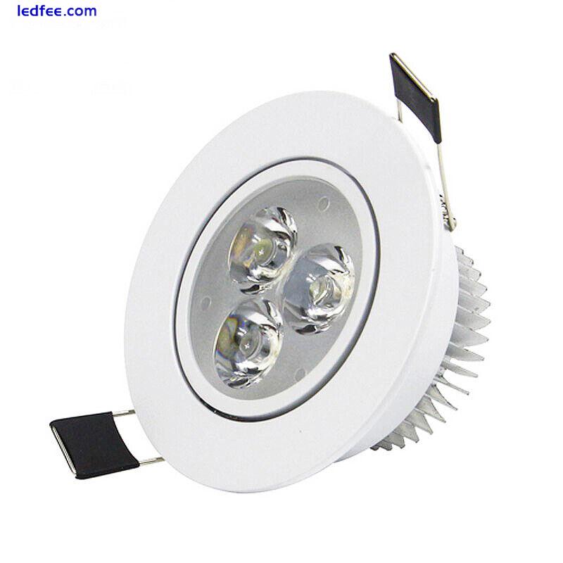 9W Recessed Led Ceiling Downlight Lamp Round Cool White 110V-240V 6000K-6500K 3 