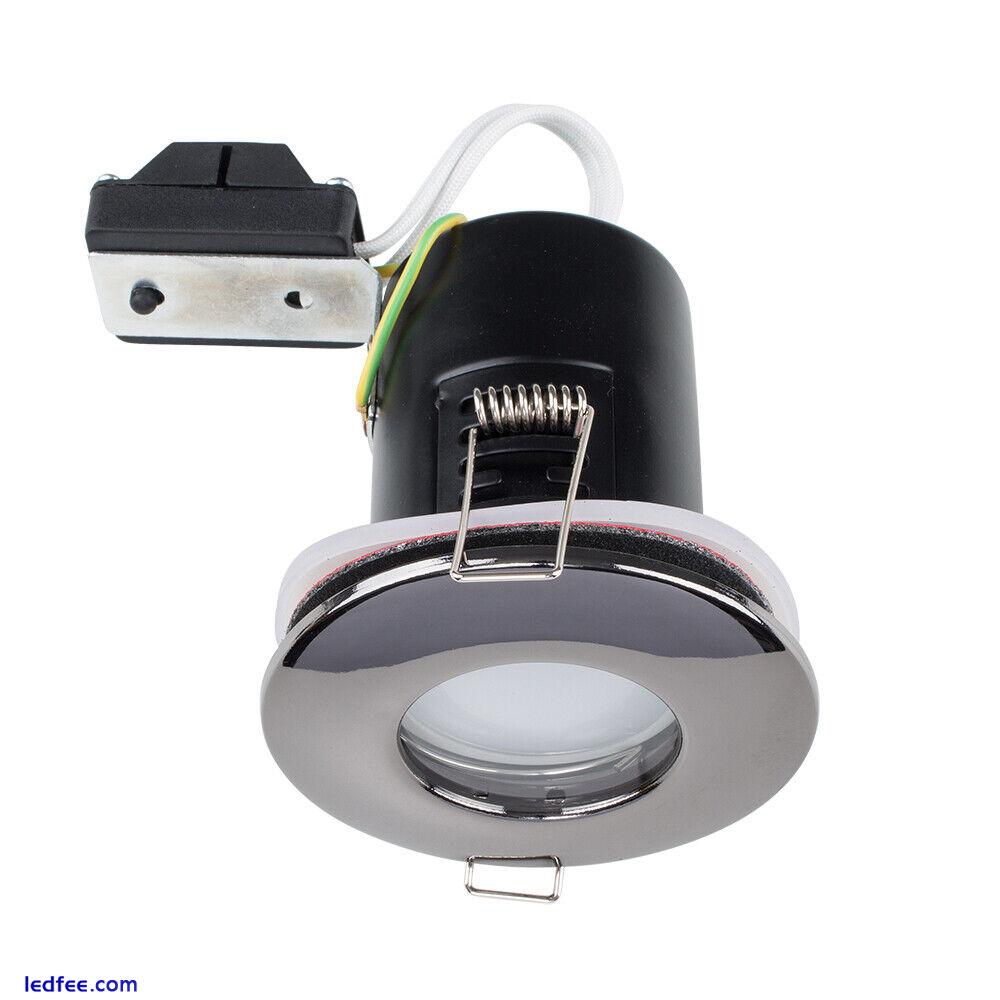 IP65 Fire Rated Downlights x6 GU10 Bathroom Spotlight Downlighters LED Bulbs 5 
