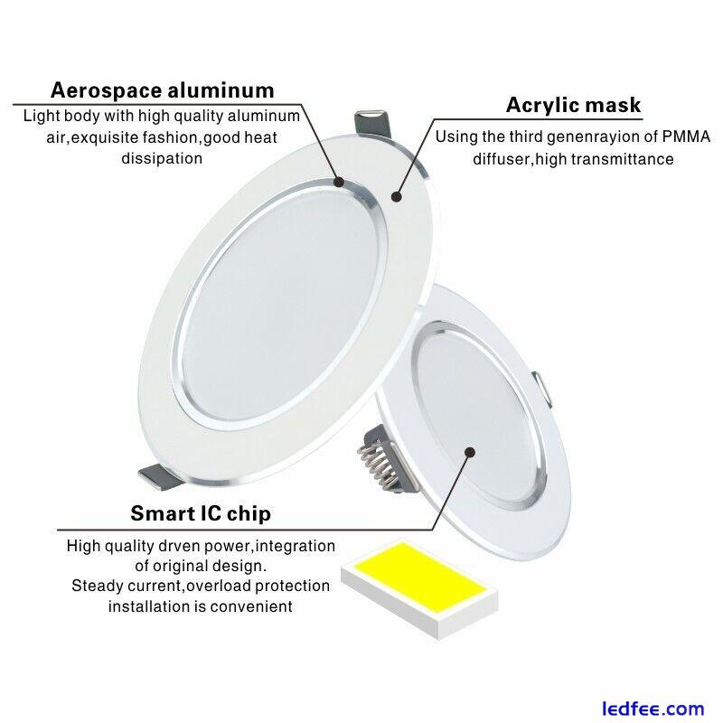 5W 9W 12W 15W 18W LED Recessed Ceiling Downlight Lamps 230V 240V Ultra Bright uk 5 