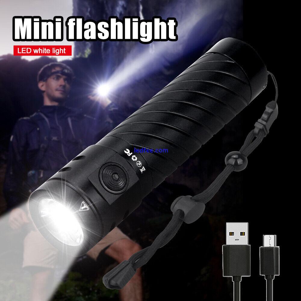 USB Charging 3LED Flashlight Torch Mini Portable 21700 Torch 3000LM Spotlight 0 