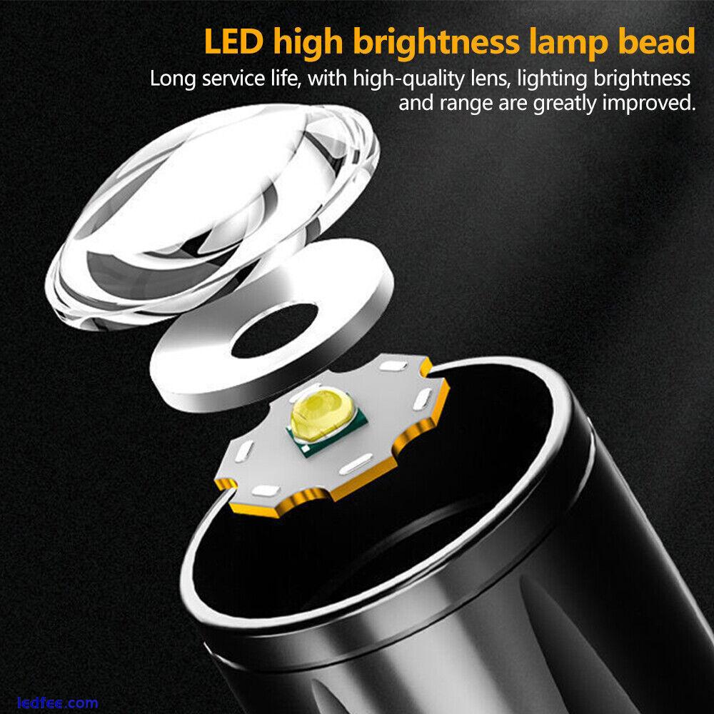 Mini LED Flashlight Powerful Camping Small Torch USB Rechargeable Pocket Light 3 