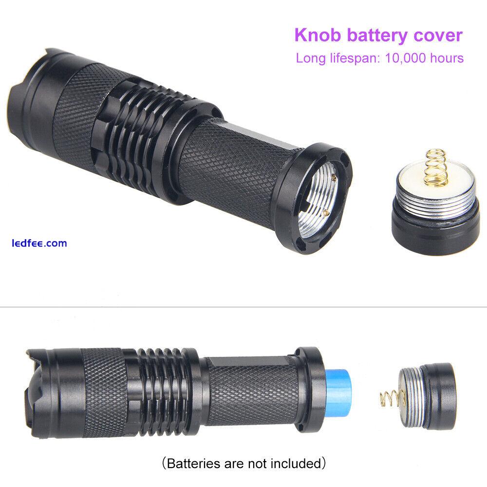 Tactical LED Flashlight Torch Zoom Hunting Red Light AA 14500 Torch, No Battery 3 